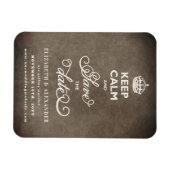 Houd kalm en bespaar de datum van het papier magneet (Horizontaal)