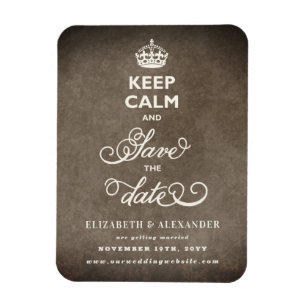 Houd kalm en bespaar de datum van het  papier magneet