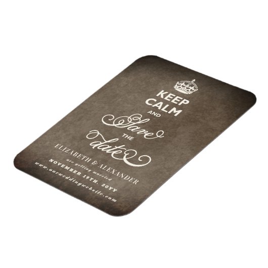 Houd kalm en bespaar de datum van het  papier magneet (Linkerzijde)