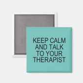 Houd kalm en bespreek uw therapie magneet (Voorkant / Achterkant)