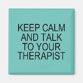 Houd kalm en bespreek uw therapie magneet (Voorkant)