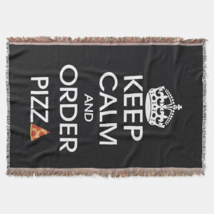 Houd kalm en bestelling Pizza Deken