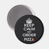 Houd kalm en bestelling Pizza Magneet (Voorkant / Achterkant)