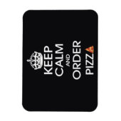 Houd kalm en bestelling Pizza Magneet (Verticaal)