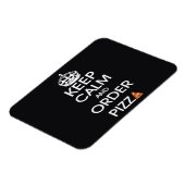 Houd kalm en bestelling Pizza Magneet (Linkerzijde)