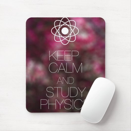 Houd kalm en bestudeer natuurkunde muismat (Met muis)