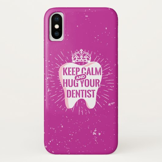 Houd kalm en beug uw tandarts Case-Mate iPhone case (Achterkant)
