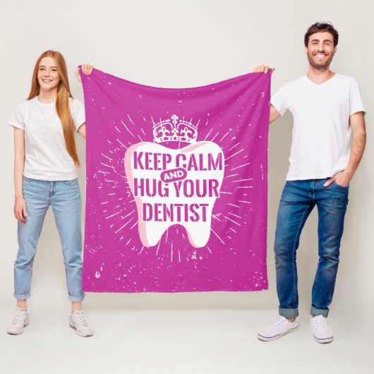 Houd kalm en beug uw tandarts fleece deken (In situ)
