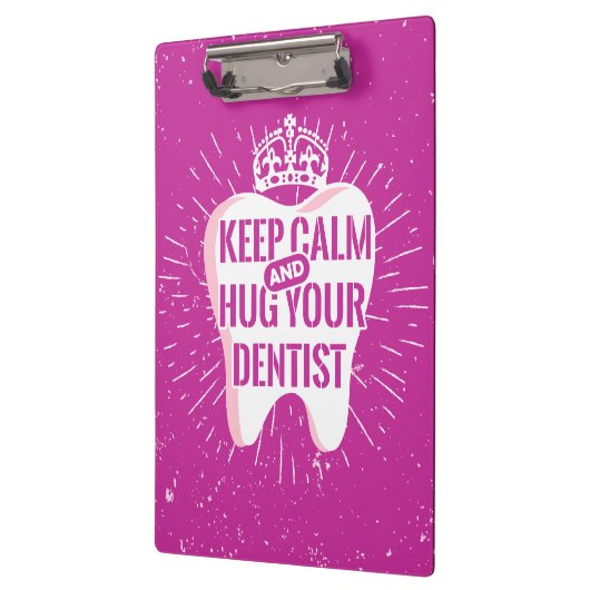 Houd kalm en beug uw tandarts klembord (Links)