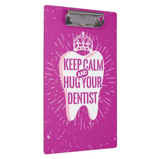 Houd kalm en beug uw tandarts klembord (Rechts)