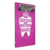 Houd kalm en beug uw tandarts mini klembord (Schuin)