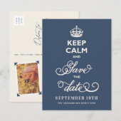 Houd kalm en bewaar de datum van het huidige Manus Aankondigingskaart (Voorkant / Achterkant)