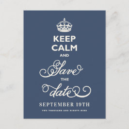 Houd kalm en bewaar de datum van het huidige Manus Aankondigingskaart