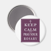 Houd kalm en bewaar uw Rosary Magneet (Voorkant / Achterkant)