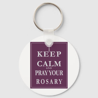 Houd kalm en bewaar uw Rosary Sleutelhanger