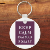 Houd kalm en bewaar uw Rosary Sleutelhanger (Voorkant)