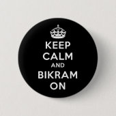Houd kalm en bikram op Button (Voorkant)