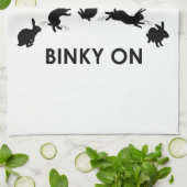 Houd kalm en Binky op keukenhanddoek (Gevouwen)