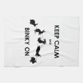 Houd kalm en Binky op keukenhanddoek (Horizontaal)