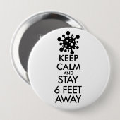 Houd kalm en blijf 6 meter verderop ronde button 4,0 cm (Voorkant /achterkant)