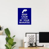 Houd kalm en blijf bij uw beheerdersafdruk poster (Thuiskantoor)