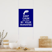 Houd kalm en blijf bij uw beheerdersafdruk poster (Keuken)