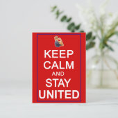 Houd kalm en blijf de Verenigde Rechten van de Men Briefkaart (Staand voorkant)