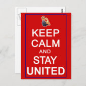 Houd kalm en blijf de Verenigde Rechten van de Men Briefkaart (Voorkant / Achterkant)