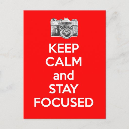 Houd kalm en blijf geconcentreerd briefkaart (Voorkant)