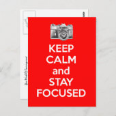 Houd kalm en blijf geconcentreerd briefkaart (Voorkant / Achterkant)