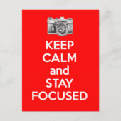 Houd kalm en blijf geconcentreerd briefkaart (Voorkant)