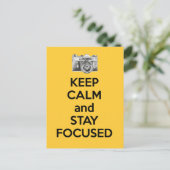 Houd kalm en blijf geconcentreerd briefkaart (Staand voorkant)