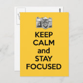 Houd kalm en blijf geconcentreerd briefkaart (Voorkant / Achterkant)