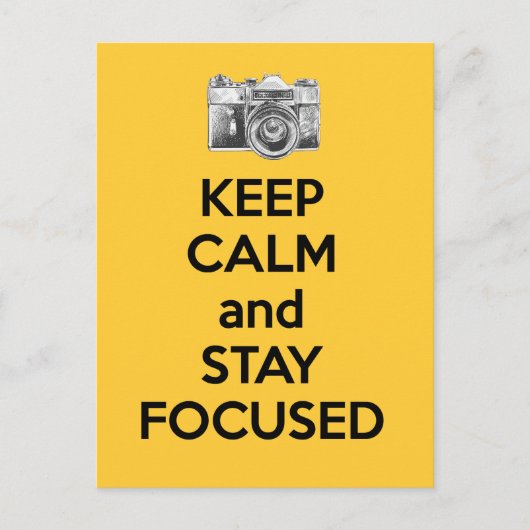 Houd kalm en blijf geconcentreerd briefkaart (Voorkant)