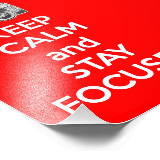 Houd kalm en blijf geconcentreerd foto afdruk (Hoek)