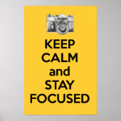 Houd kalm en blijf geconcentreerd poster (Voorkant)