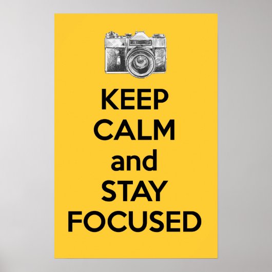 Houd kalm en blijf geconcentreerd poster (Voorkant)
