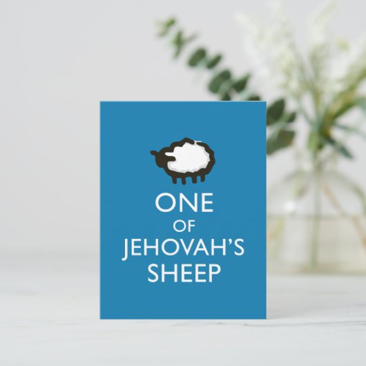 Houd Kalm en blijf het Blauw van de Jehovah dienen Briefkaart (Staand voorkant)