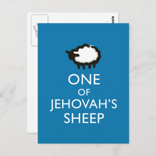 Houd Kalm en blijf het Blauw van de Jehovah dienen Briefkaart (Voorkant / Achterkant)