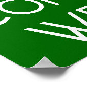 Houd kalm en blijf het Schrijven Druk Poster (Hoek)