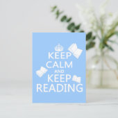 Houd kalm en blijf Lezen Briefkaart (Staand voorkant)
