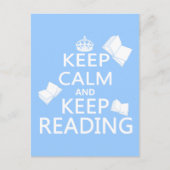 Houd kalm en blijf Lezen Briefkaart (Voorkant)