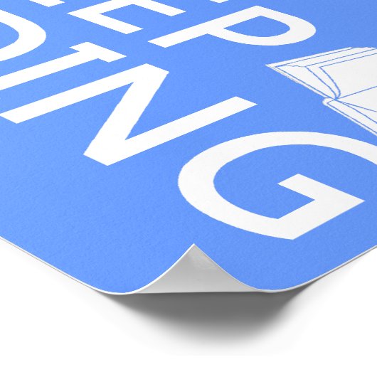 Houd kalm en blijf Lezen Poster (Hoek)