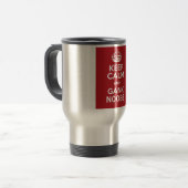Houd kalm en blijf noobs Reizen Mug Reisbeker (Voorkant links)