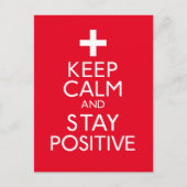 Houd kalm en blijf positief briefkaart (Voorkant)