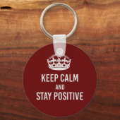 Houd kalm en blijf positief -  Britse oorlogstijd Sleutelhanger (Voorkant)