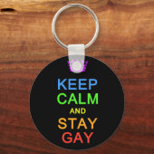 Houd kalm en blijf sleutelketen sleutelhanger (Voorkant)