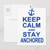 Houd kalm en blijf verankerd briefkaart (Voorkant / Achterkant)