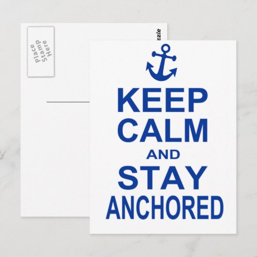 Houd kalm en blijf verankerd briefkaart (Voorkant / Achterkant)