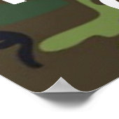 Houd kalm en Boerderij op Camouflage Poster (Hoek)